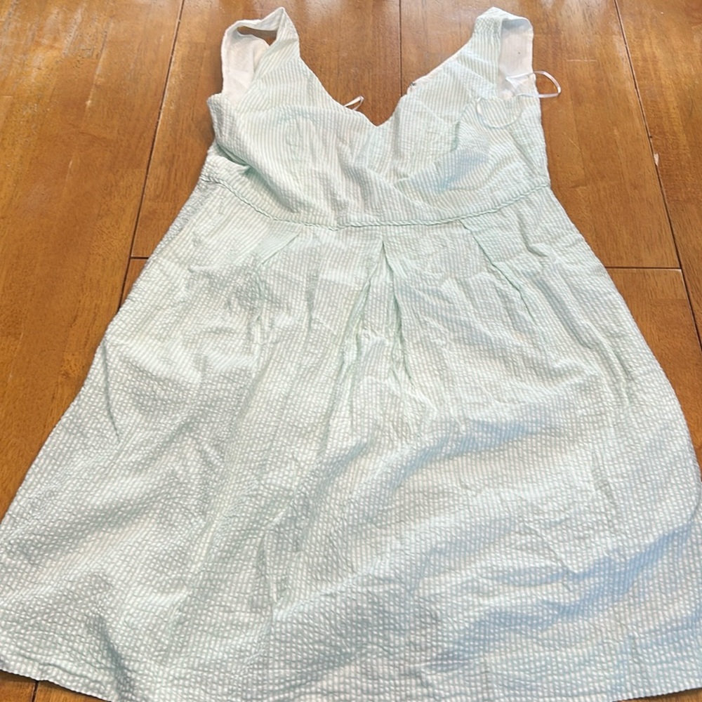 J. Crew Seersucker Sleeveless Dress - 10